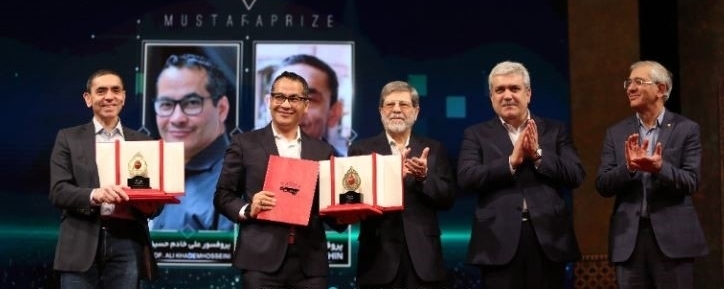 Dr. Ali Khademhosseini, CEO and Director of the Terasaki Institute for Biomedical Innovation, receives the 2019 Mustafa Prize